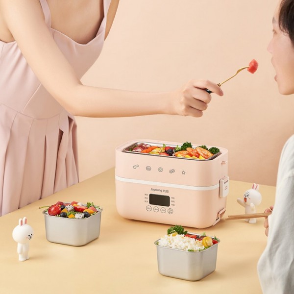 220V Electric Rice Cooker 2 Layers Portable Electric Lunch Meals Heating Box 1.5L Mini Food Cooking Machine Multi Cooker