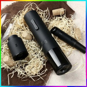 Electric Wine Bottle Opener Kit Automatic Corkscrew with Foil Cutter One Key To Open Wine Decanter Pourer Aerator for Family