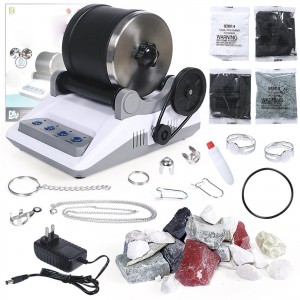 220V Professional Rock Grinder Kit Rock Polisher For Kids And Adults Electronic Rock Tumbler Kit With Polishing Machine DIY