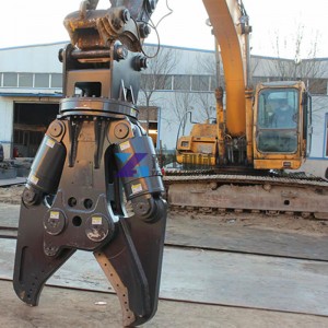 Excavator Attachment 500T Rail Grab Mini Steel Tube Rail Shearing Machine