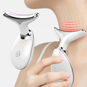 Face Neck Lifting Machine Beauty Device Photon Therapy Facial Massager Reduce Double Chin Anti  Aging Wrinkle Vibrator