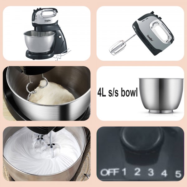 Stand Mixer Professional Kitchen Aid Chef Machine 250W Food Blender Cream Whisk Cake Dough Mixers With 3L Bowl Charm Sonifer