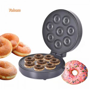 Commercial Non Stick Waffle Doughnut Baking Machine 8 Grids Egg Sweet Wheat Circle Donut Maker Sandwich Cake Breakfast Machines