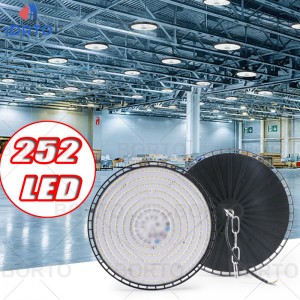 High Bay Light 252LED UFO LED 220V 6000K Waterproof IP65 Warehouse Garage Light Super Bright Industrial Lighting 100W 150W 200W