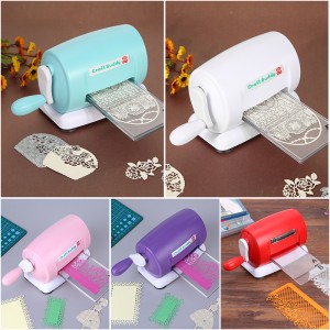 DIY Dies Cutting Embossing Machine Scrapbooking Dies Cutter Paper Card Die-Cut Machine Home Embossing Dies Tool Pink Purple