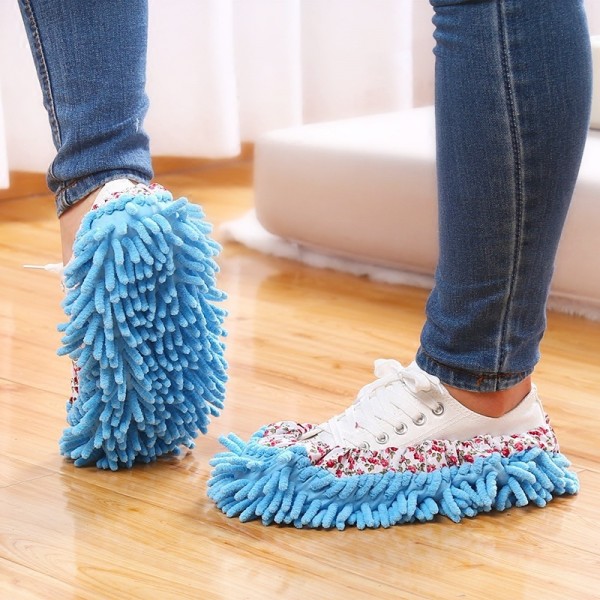 1/2/3/4PC Multifunction Floor Dust Cleaning Slippers Shoes Lazy Mopping Shoes Home Floor Cleaning Micro Fiber Cleaning Shoes