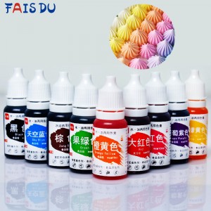 FAIS DU 10mL 4/10Bottles Food Coloring for DIY Baking Edible Pigment Pastry Bakery Accessories Food Dyes Cake Decoration Tools