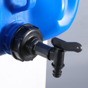 3/4” IBC Faucet Ton Barrel Valve S60 Center Transfer Cover Turn 6 Minutes 3/4 Black Pacifier Faucet