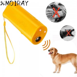 3 in 1 et  Dog Repeller Anti Barking Device Ultrasonic Dog Repeller Stop Bark Control Training Supplies With LED Flashlight