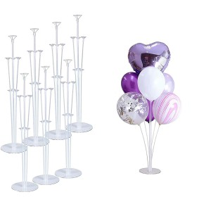 1set Desktop Balloon Stand Kit, Desktop Balloon Holder, Column Stand Reusable Clear Holder, For Birthday Party, Wedding