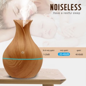 Air Humidifier Aroma Oil Mini Wood Grain Diffuser Quiet Mist Sprayer For Bedroom Home Car Fragrance Purifier 130ML Humidifiers