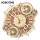 Robotime ROKR Time Art Zodiac Wall Clock 3D Wooden Puzzle Games Model Building Kits Toys for Children Kids LC