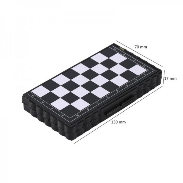 Mini Chess Set Folding Plastic Chessboard Lightweight Board Game Home Outdoor Portable Kid Toy