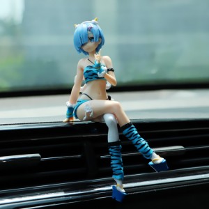 17CM Anime Re:Life in a different world from zero Ram Rem Sit Down Action Figure Model Toys Dolls