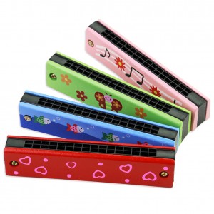 16 Holes Cute Harmonica Musical instrument Montessori Educational Toys Cartoon Pattern Kids Wind Instrument Children Gift Kids