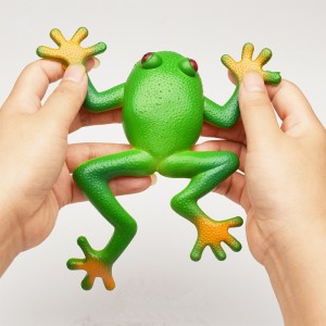 Simulation Frog Model Decoration Creative And Tricky Vent Frog Toy Soft Rubber Fake Frog Tropical Rain Forest Green Frog