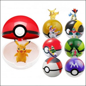 No Figures Monsters Anime Pokemon Pikachu 7cm Pokeball Pocket Cosplay Props Toys Furnishings for Children Gift Accessories