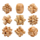 2022 Classic Puzzle IQ Brain Teaser Kong Ming Lock Lu Ban Lock 3D Wooden Interlocking Burr Puzzles Toys Game For Adules Kids