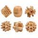 2022 Classic Puzzle IQ Brain Teaser Kong Ming Lock Lu Ban Lock 3D Wooden Interlocking Burr Puzzles Toys Game For Adules Kids