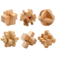 2022 Classic Puzzle IQ Brain Teaser Kong Ming Lock Lu Ban Lock 3D Wooden Interlocking Burr Puzzles Toys Game For Adules Kids