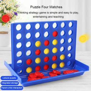 Bingo Four-connected Chess Game Children's Educational Toys Foldable Lined Up Three-dimensional Desktop Board Games