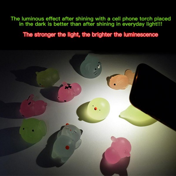 Novelty Squishy Toys Cute Animal Antistress Decompression Mochi Toy Luminous Pinch Music Stress Relief Toys Kids Gifts