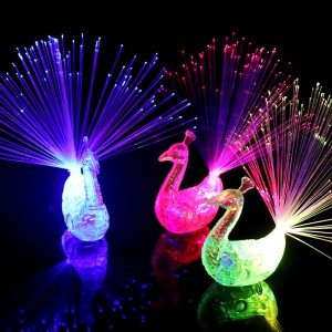 1PCS Luminous Peacock Decoration Open Light Toys Flash LED Lights Stars Shine In The Dark Kids Toys Glow In The Dark Kids Toy