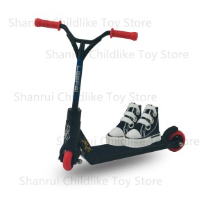 Finger Scooter Two Wheel Scooter Finger Skateboard Finger Shoes Mini Cloth Children's Educational Toys Finger Bike Funny Toy