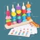 Montessori Wooden Toys Color Shape Matching Puzzle Game Colorful Beaded Color Cognition Early Educational Toys Gift For Children