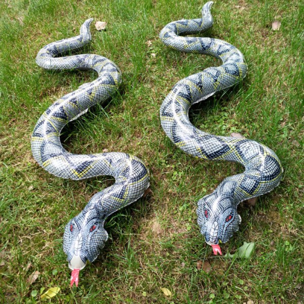 Halloween Garden Lawn Trick Props Bionic Toy for Children Inflatable Simulated Snake Balloon Party Trick Games Toys Python Props