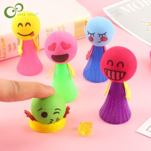 10Pcs Creative Bounce Small People Children EVA Stress Release Toys Colorful Funny Expressions Boys And Girls Reward Gifts XPY