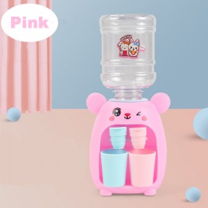 Cute Mini Dual Water Dispenser For Children Water Juice Milk Drinking Fountain Simulation Cartoon Kitchen Toys