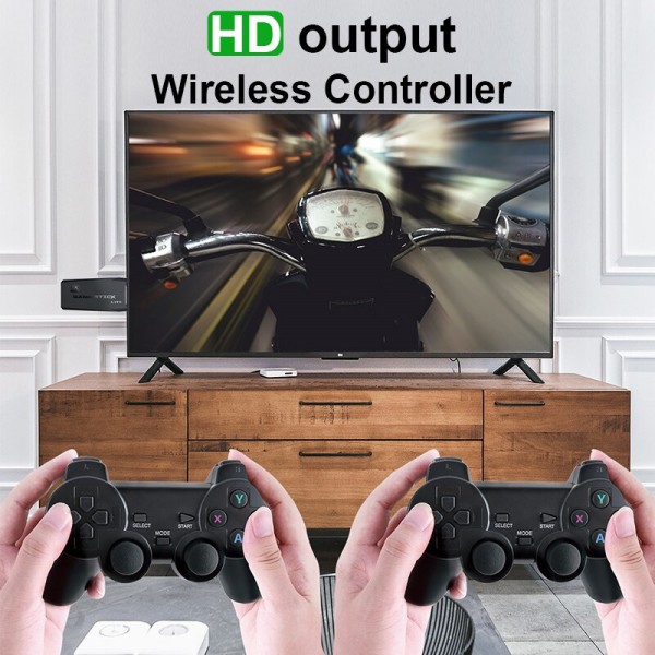 DATA FROG Retro Video Game Console 2.4G Wireless Console Game Stick 4k 10000 Games Portable Dendy Game Console for TV