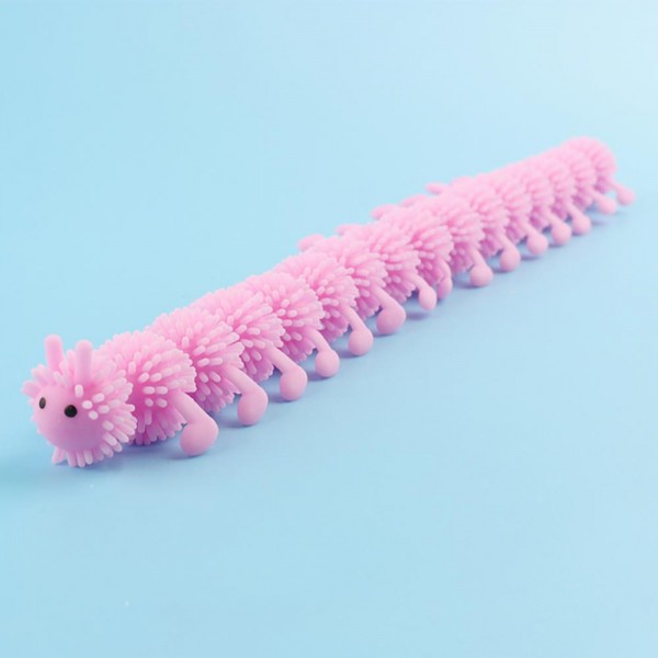 1pc 16 Knots Caterpillar Relieves Stress Toy Physiotherapy Releases Stress Toys Personalized Gift Squeeze Relax Toys Kids Adults