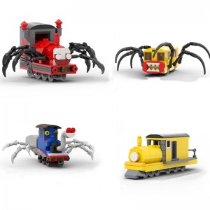 Horrors Game Figures MOC Building Blocks Choo-Choo Charles Yellow Train DIY Spider Monster Bricks Set Toys For Kids Xmas Gift