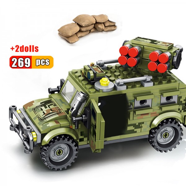 Military Panzer Tank Vehicle Model Building Blocks WW2 Army Weapon Action Soldier Figures Enlighten Bricks Toys For Kids