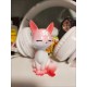 Genshin Impact Eight Heavenly Godson Little Fox Lying and Sitting Hand made Table Decoration Model Holiday Gift Toy