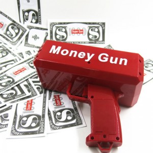 100PCS Cash Cannon Banknote Super Money Gun Shooter Toys For Party Game Wedding Birthday Party