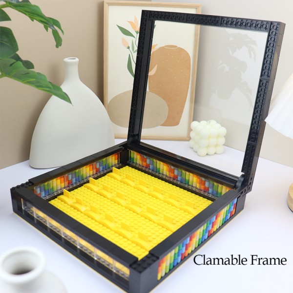 Acrylic Dustproof Figures Display Case Frame with 28PCS Stand MOC Showcase Storage Box Collectible Building Blocks Kids Toys