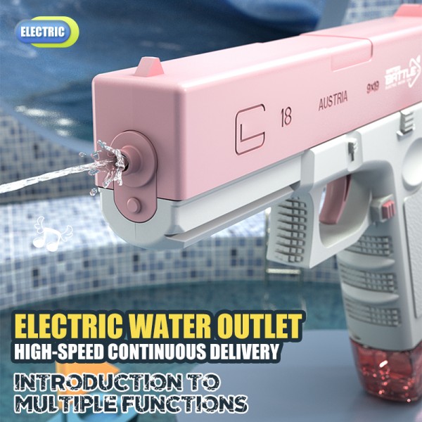 Electric Water Gun Glock Airsoft Pistol Guns High Pressure Full Automatic Shooting Water Beach Toy For Kids Children Boys Girls