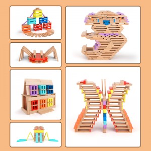 Children'S Space Imagination Master Long Block Puzzle Kindergarten Early Education Puzzle Hard To Match Jenga Toys