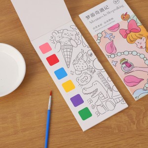 Children DIY Graffiti Water Painting Book Inner Band Pigment Drawing Coloring Book Watercolor Painting Book Kids Montessori Toys