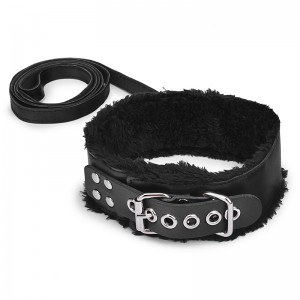 Bdsm Collar Leather And Leash Plush Fetish Bondage Sex Necklace SM Toys Restraints Sex Toys For Adults Women Men Couples Games