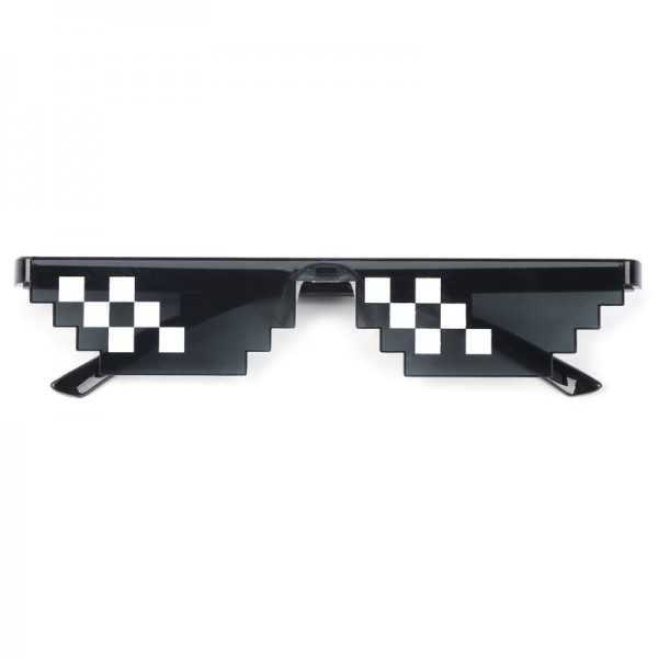 Thug Life Glasses Deal With It Glasses Pixel Women Men Black Mosaic Sunglasses Kid Toys