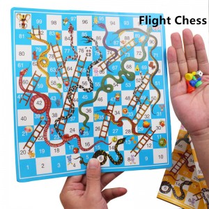 Children Snake Ladder Plastic Flight Chess Set Portable Board Game Funny Family Party Games Toys for Kids