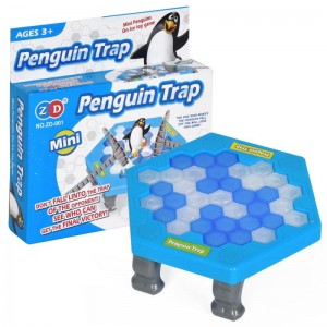 HOT! Mini Penguin Trap Parent-child Interactive Entertainment Indoor Board Game Toys For Kid Family Break Ice Block Save Penguin