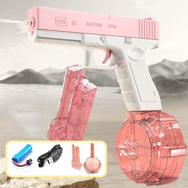 Glock-Electric-Repeater-Water-Gun-Children39s-Toy-Automatic-Sprinkler-Water-Sque